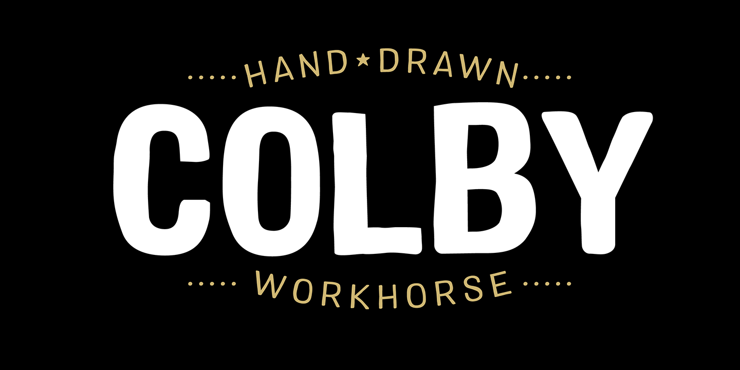 Przykład czcionki Colby Black Italic